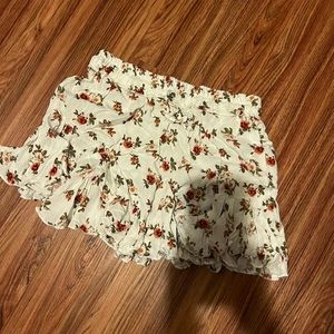 White floral skirt